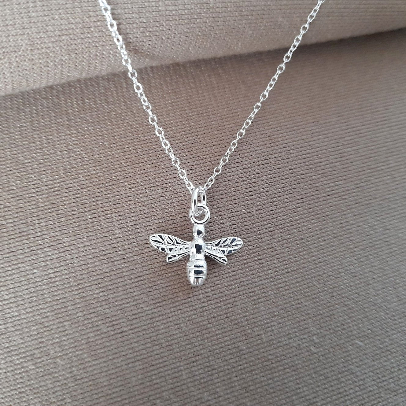 Bee Necklace Sterling Silver 925, Personalised Jewellery
