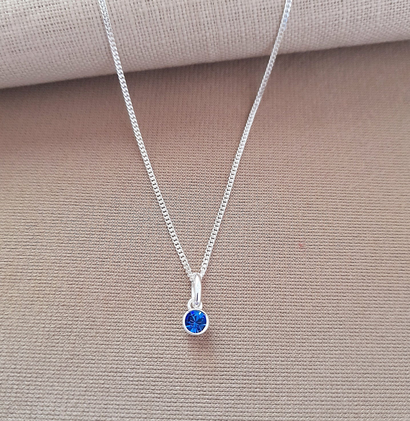 Daughter Swarovski Crystal Birthstone Necklace in Sterling Silver 925, Personalised Jewellery Gift