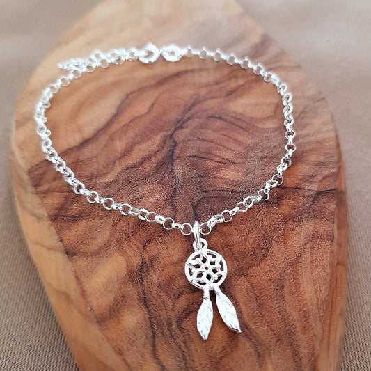 Dreamcatcher Charm Bracelet in Sterling Silver 925