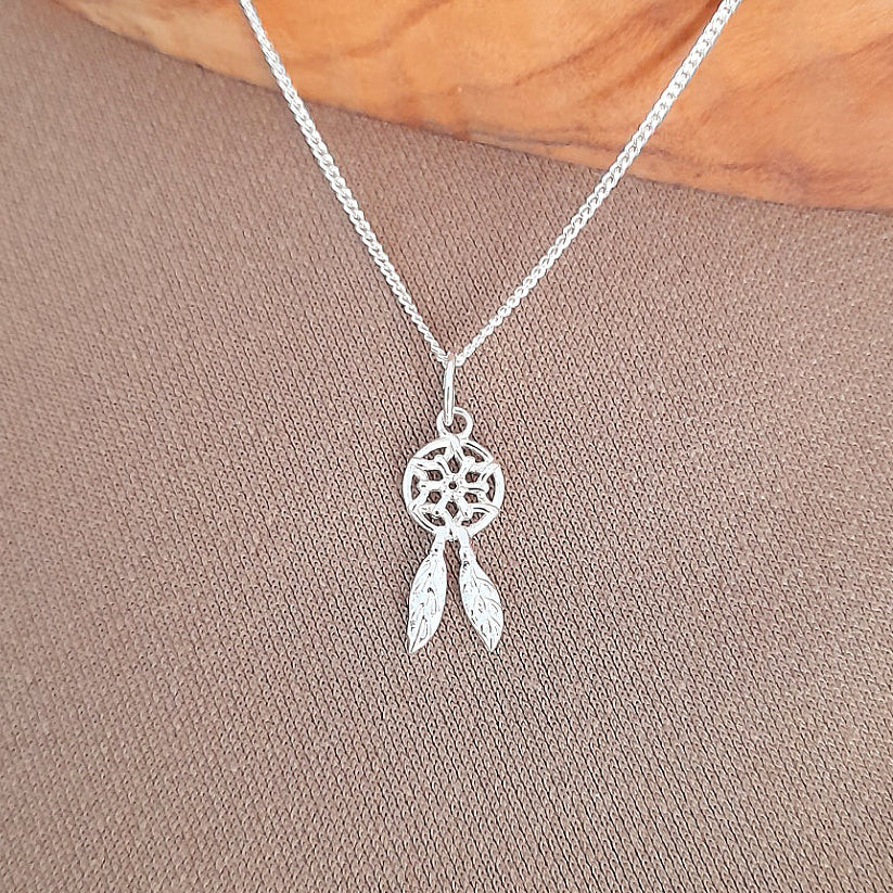 Dreamcatcher Necklace | Sterling Silver 925 | Personalised Jewellery Gift