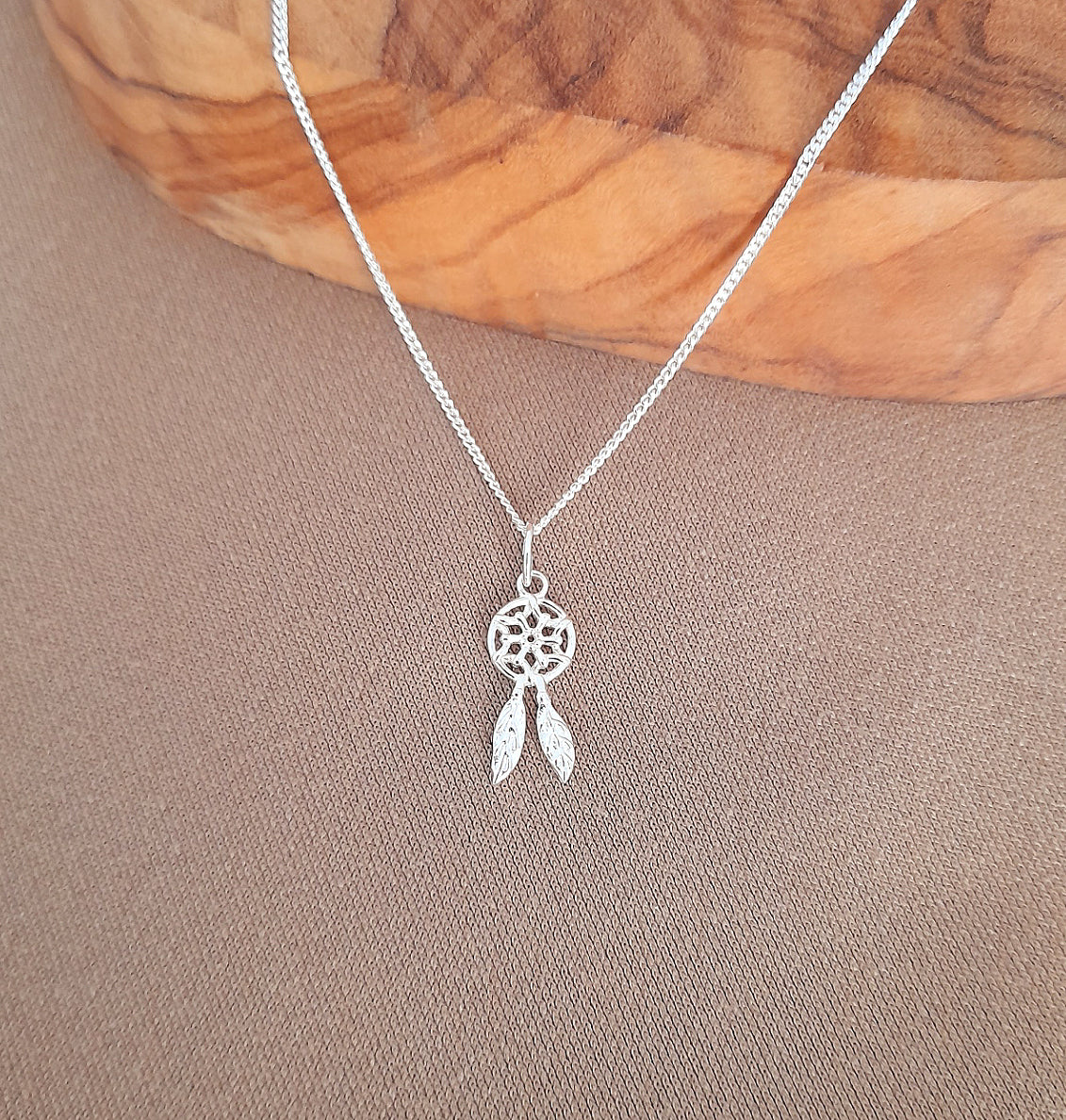 13th Birthday Dreamcatcher Necklace Sterling Silver 925, Personalised Jewellery Gift