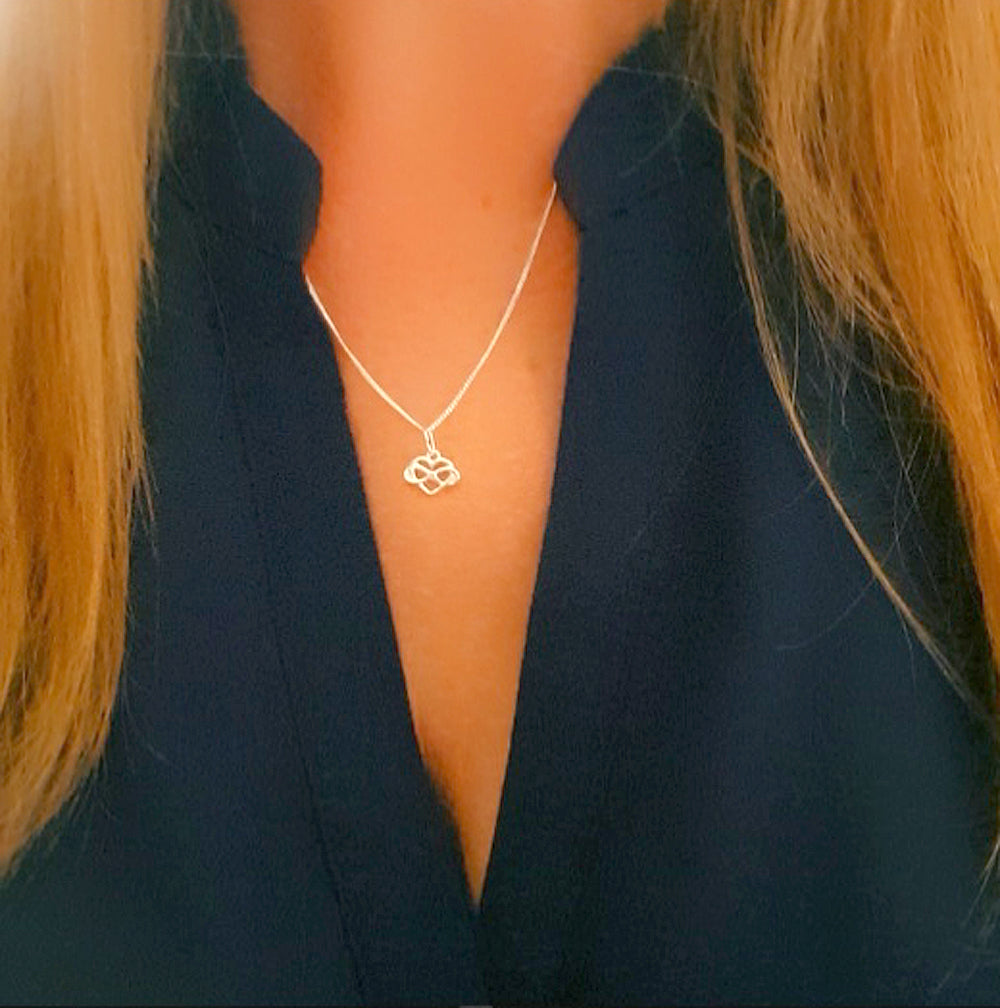 Graduation Gift, Infinity Heart Necklace in Sterling Silver 925, Personalised Jewellery Gift