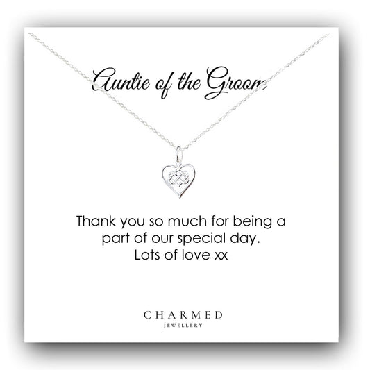 Step Mum of the Groom Infinity Knot Necklace in Sterling Silver 925 | Personalised Jewellery Gift