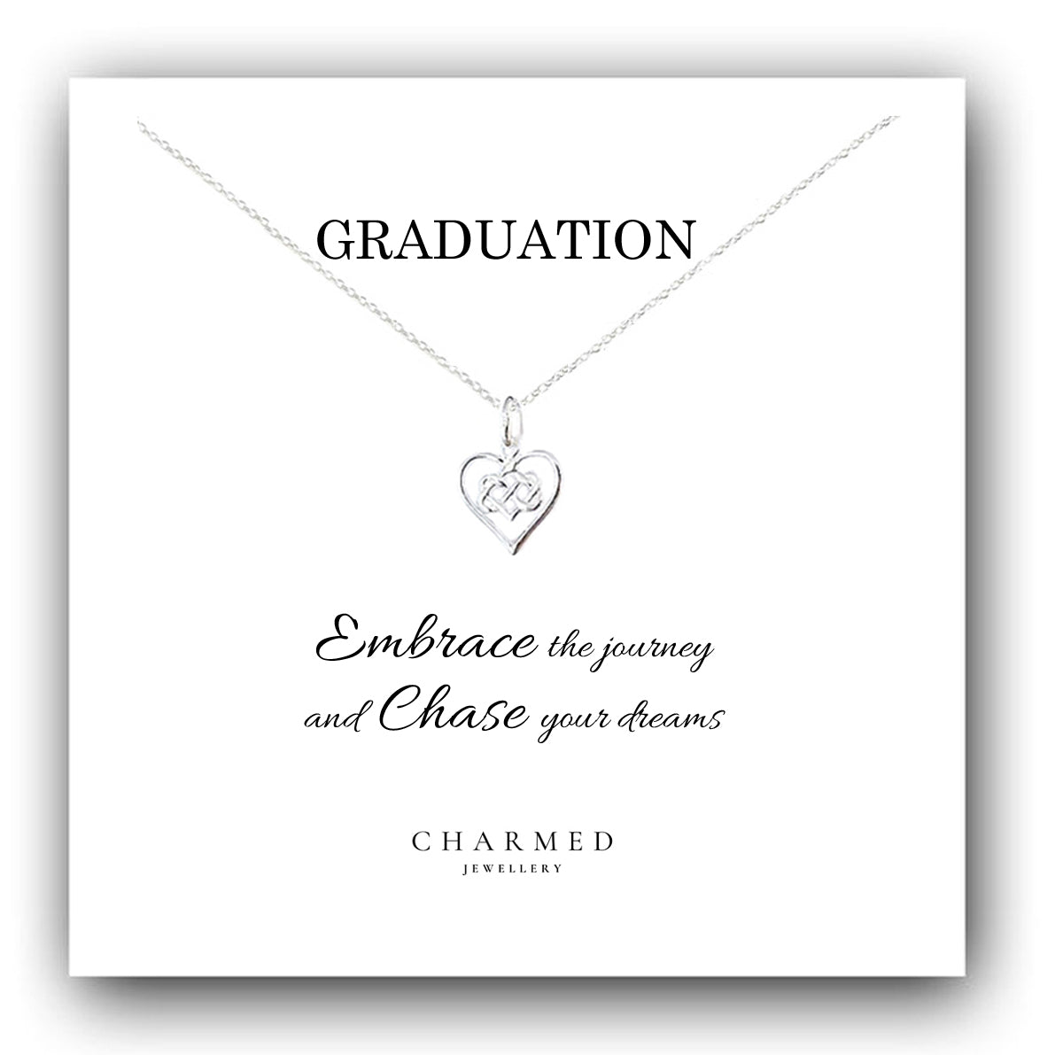 Graduation Gift, Infinity Knot Necklace in Sterling Silver 925, Personalised Gift