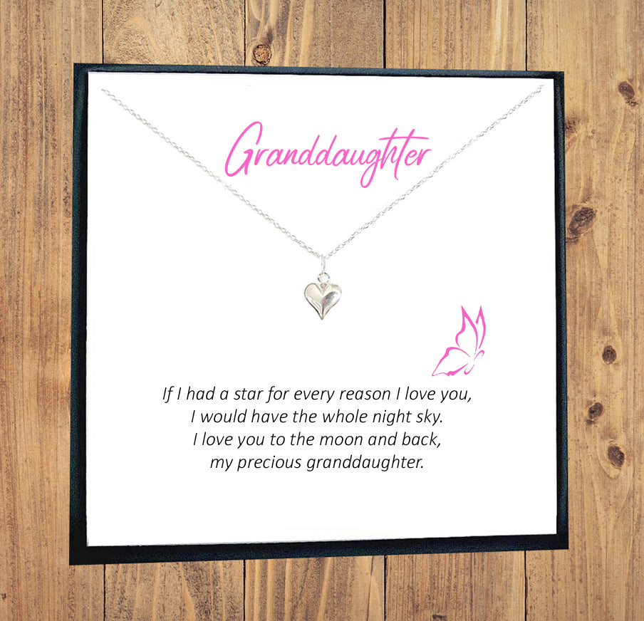 Heart necklace for granddaughter discount