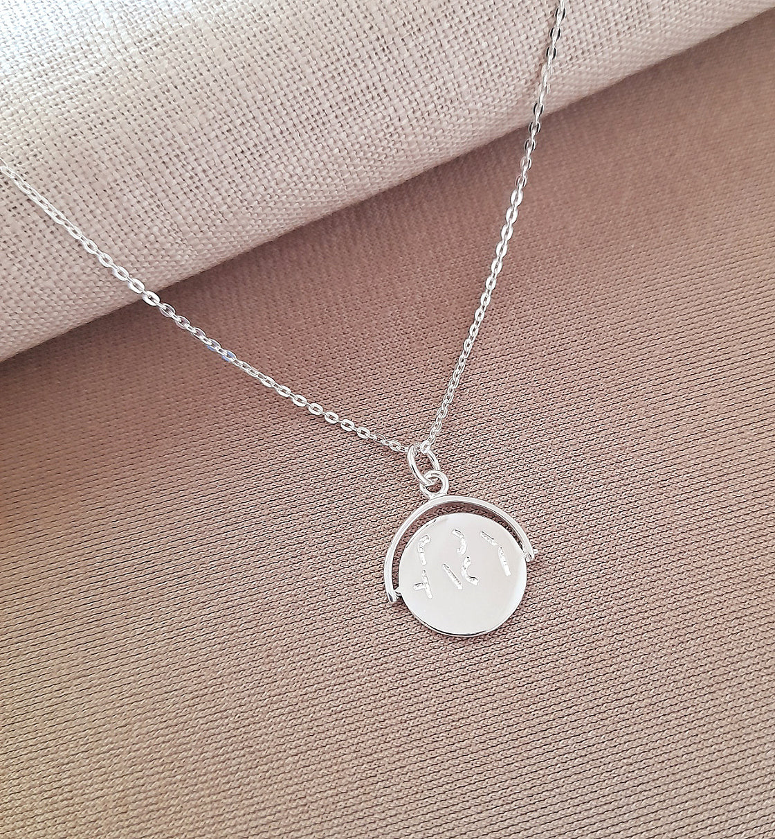 I Love You Spinner Hidden Message Necklace 925 Silver