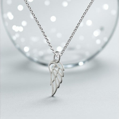 Angel Wing Necklace | Sterling Silver 925 Personalised Jewellery Gift
