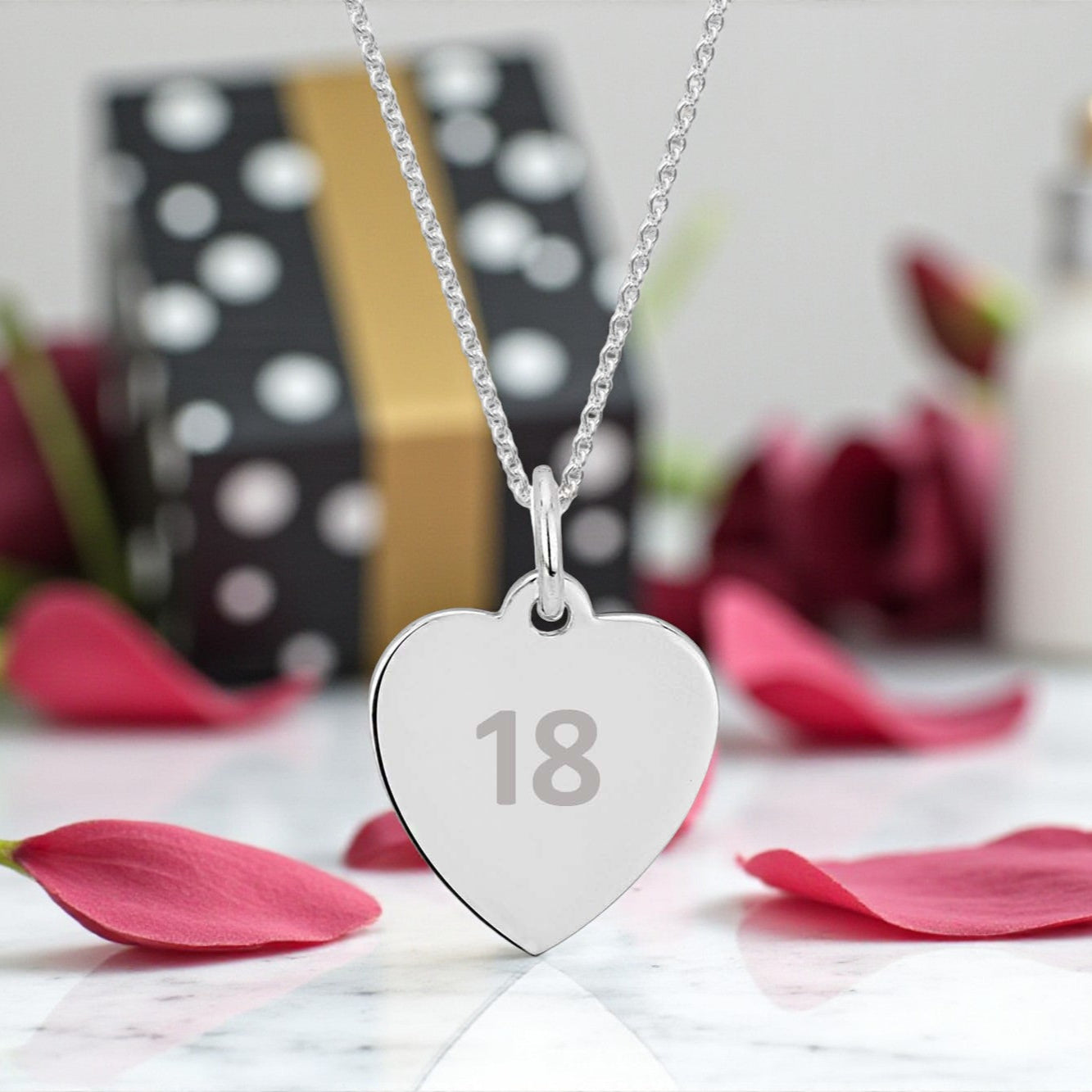 Birthday Engraved Necklace in Sterling Silver 925 | Personalised Jewellery Gift