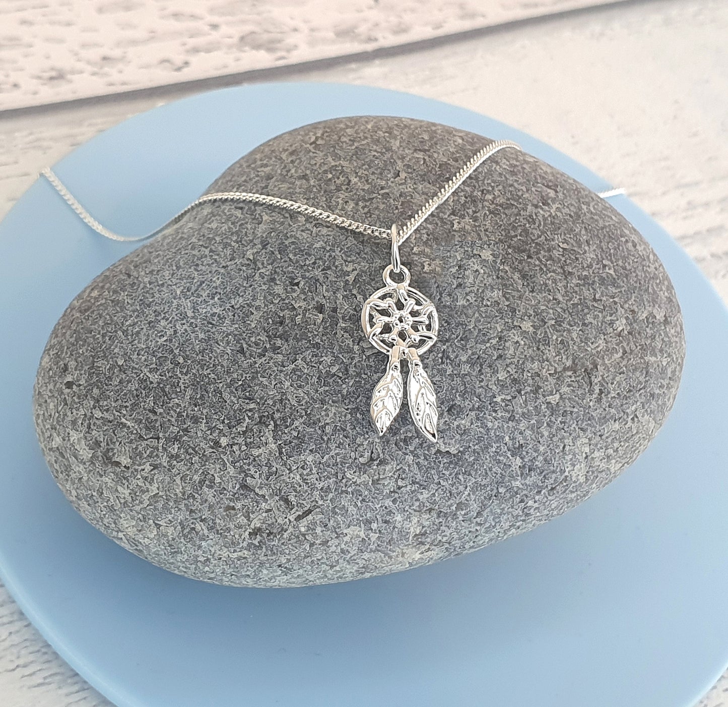 13th Birthday Dreamcatcher Necklace Sterling Silver 925, Personalised Jewellery Gift