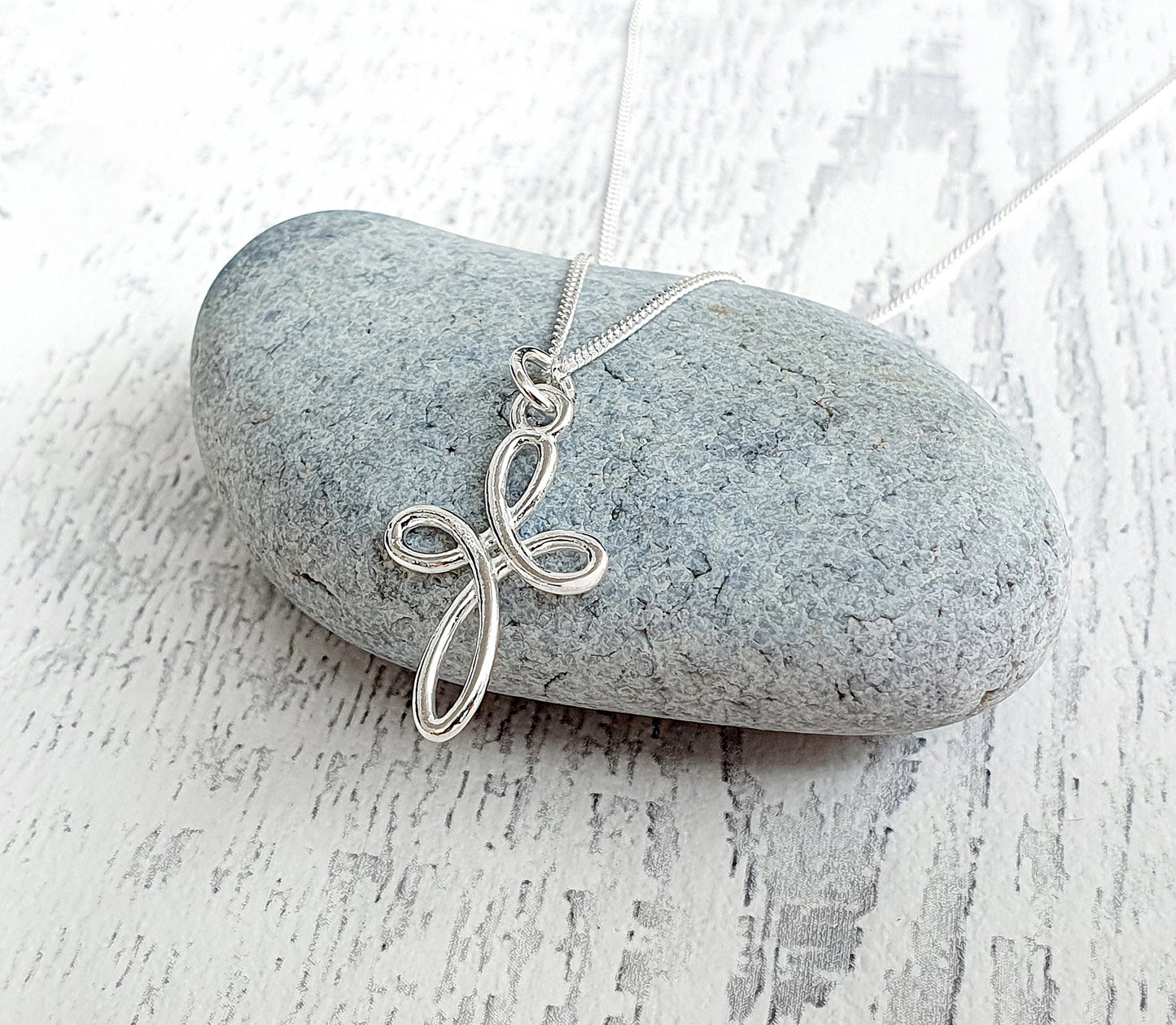 Confirmation Eternity Cross Necklace in Sterling Silver 925, Personalised Jewellery Gift