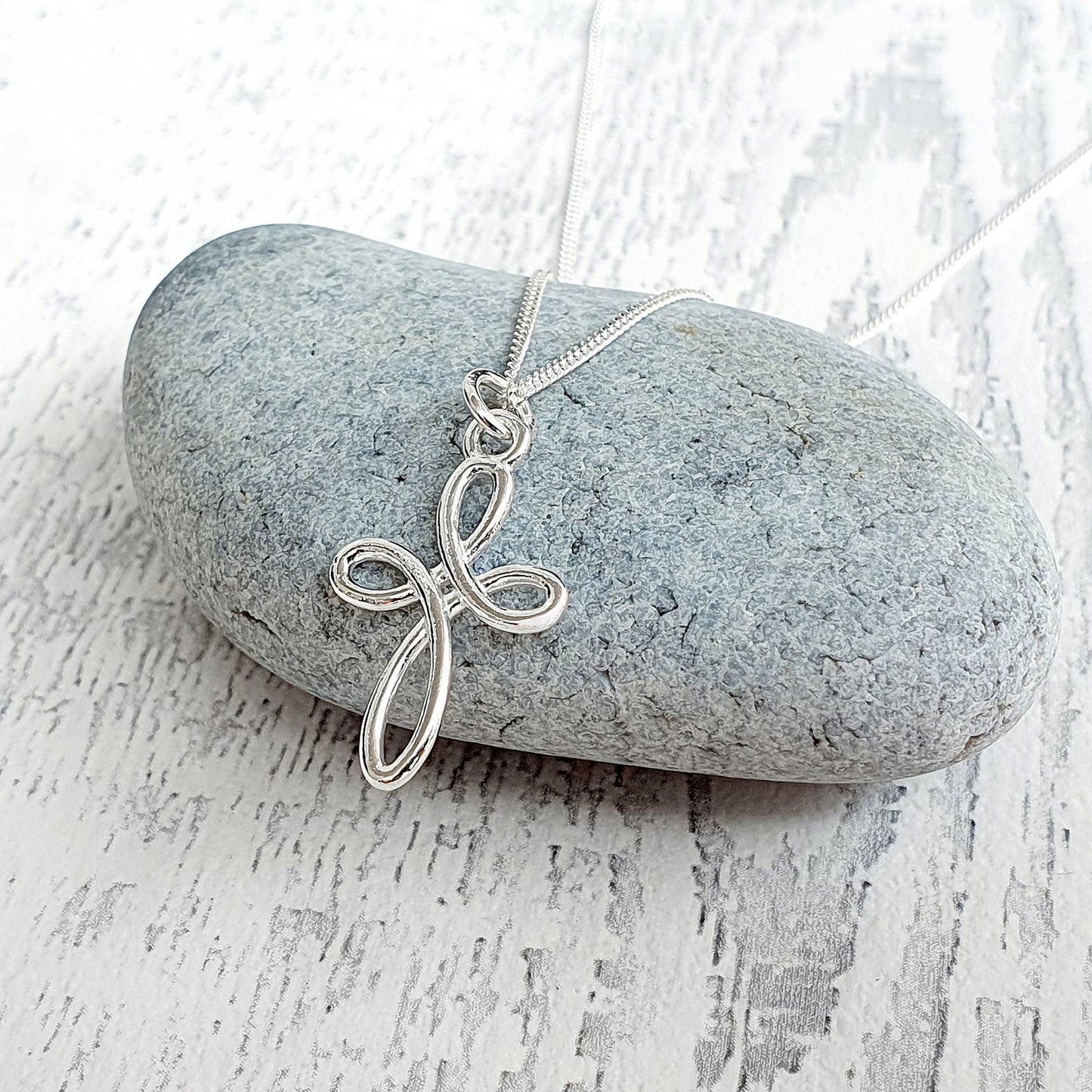 First Holy Communion Gift | Eternity Cross Necklace in Sterling Silver 925