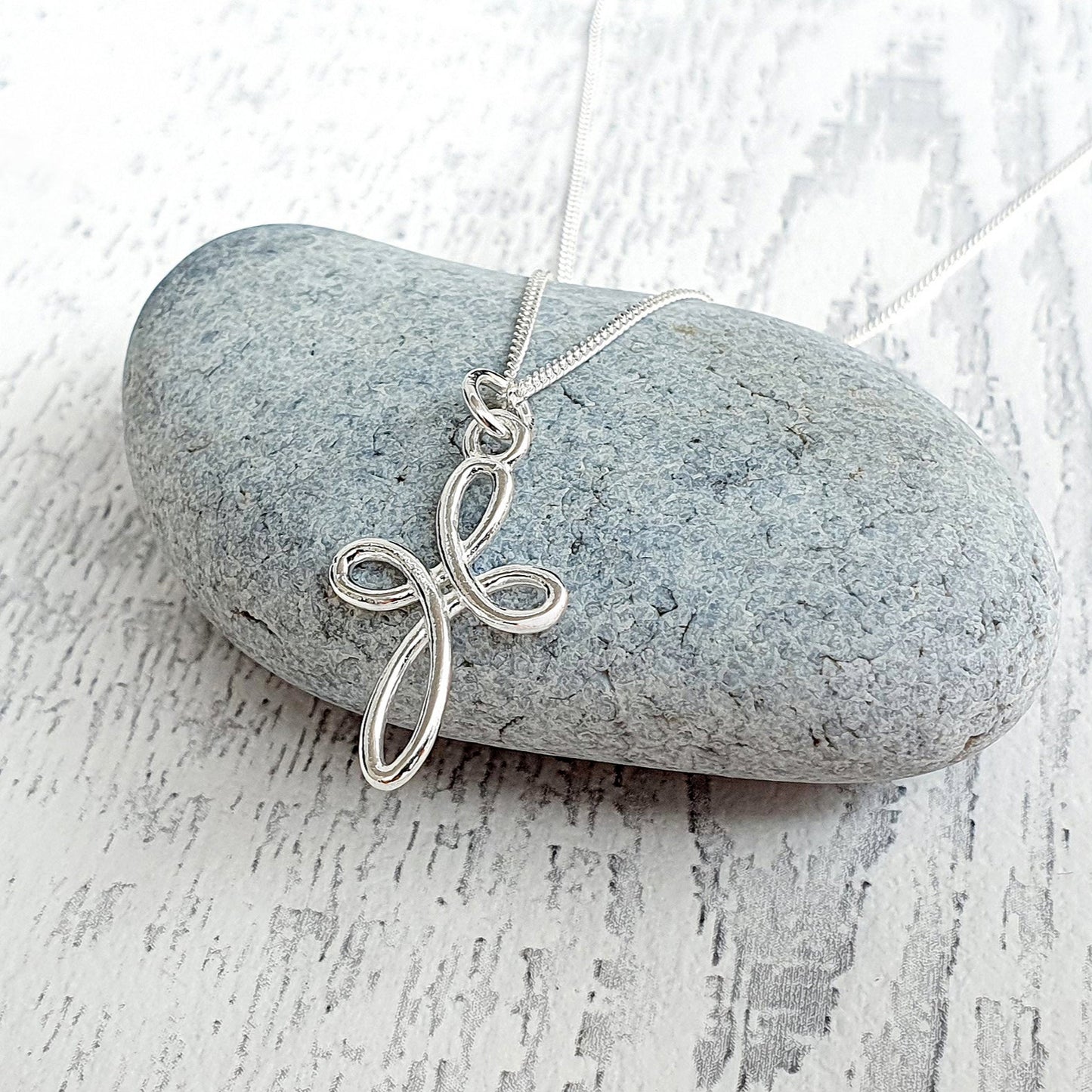 Eternity Cross Necklace Sterling Silver 925, Personalised Jewellery