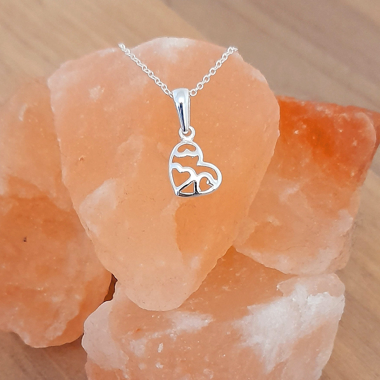 Fancy Heart Necklace in Sterling Silver 925 | Personalised Jewellery Gift