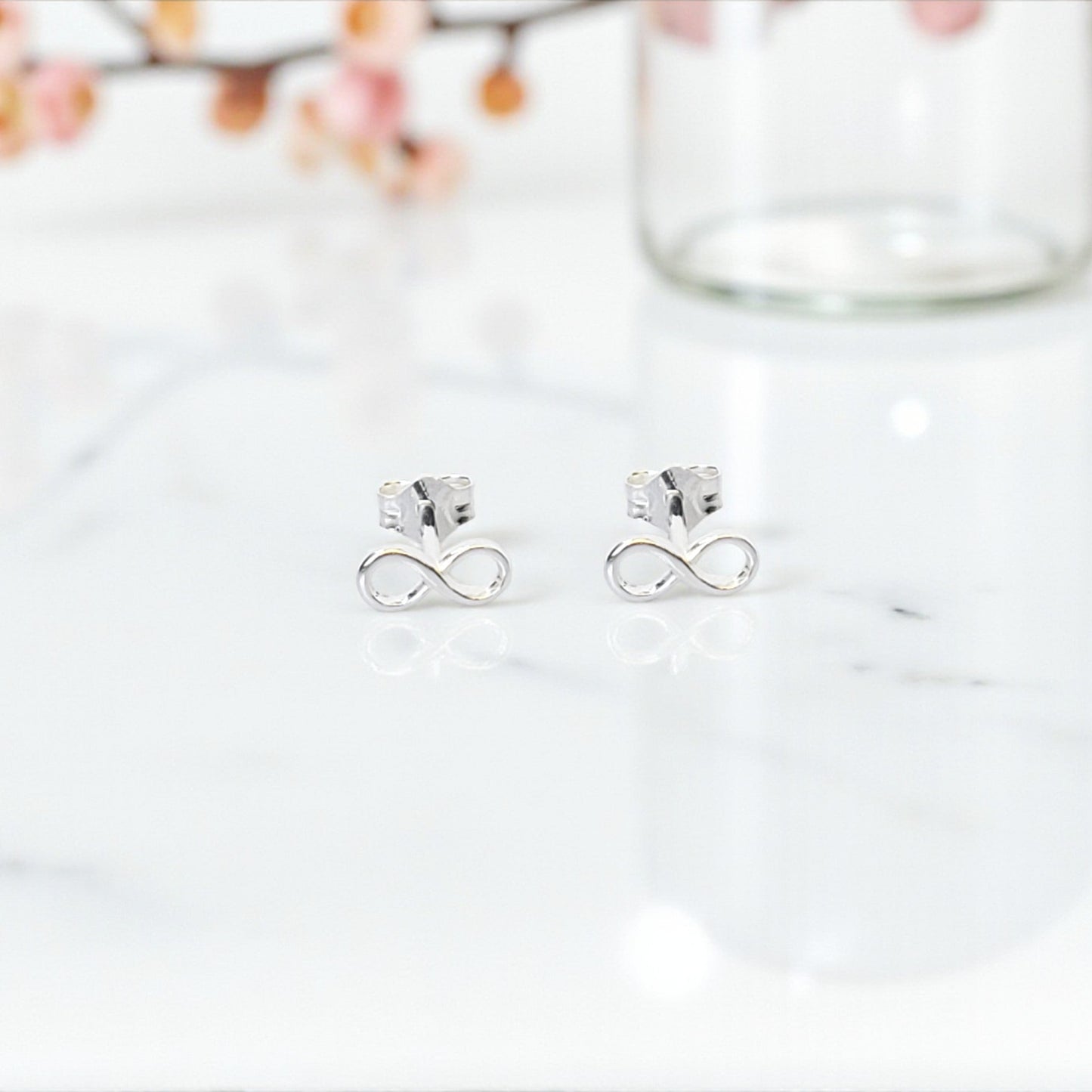 Sterling Silver Infinity Stud Earrings | Infinity Symbol Jewellery