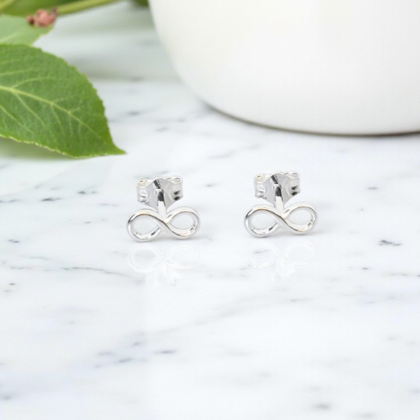Sterling Silver Infinity Stud Earrings | Infinity Symbol Jewellery