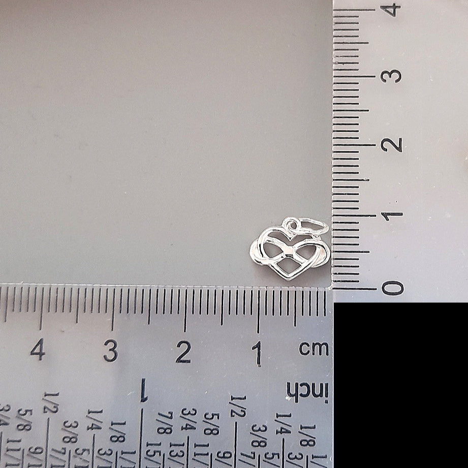 Passing Exams Gift, Infinity Heart Necklace in Sterling Silver 925, Personalised Jewellery Gift