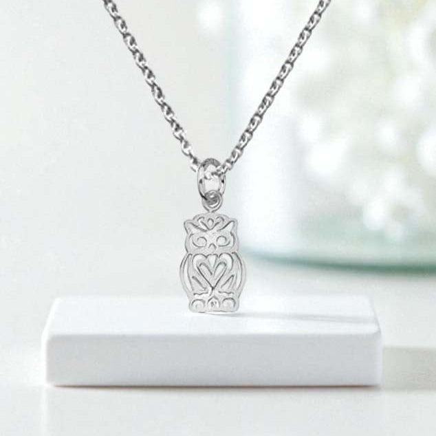 Owl Necklace | Sterling Silver 925 | Symbolic Jewellery Gift