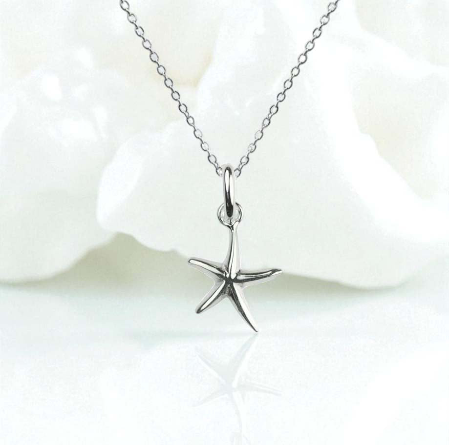 A Charmed Starfish Necklace in Sterling Silver 925 | Personalised Jewellery Gift