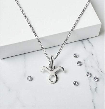 Taurus Zodiac Necklace in Sterling Silver 925 | April–May Star Sign Jewellery Gift