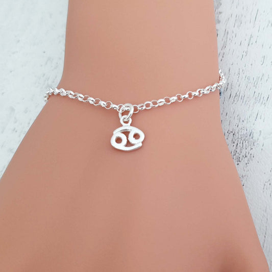 Zodiac Bracelet 925 Sterling Silver, Personalised Jewellery Gift
