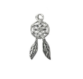 Dreamcatcher Hoop Earrings 15mm 925 Sterling Silver