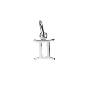 Gemini Zodiac Necklace with Birthstone in Sterling Silver 925, Personalised Jewellery Gift