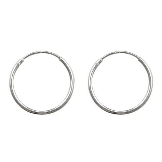Bee Hoop Earrings 15mm 925 Sterling Silver