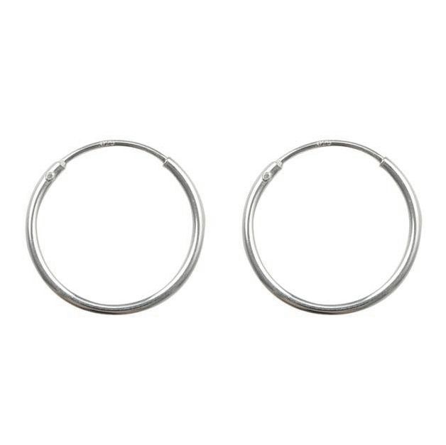 Charmed Silver Birthstone Crystal Hoop Earrings 15mm 925 Sterling Silver