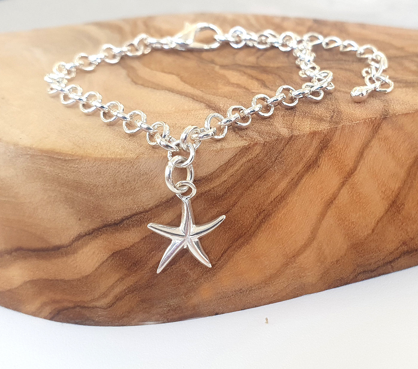 Charmed Starfish Link Bracelet, Adjustable for Women and Girl's