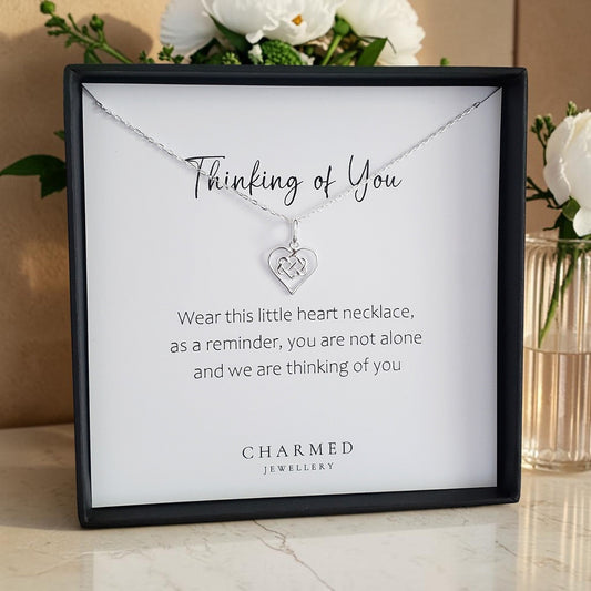 Meaningful thinking of you jewellery gift in gift box