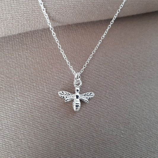 Bee Necklace Sterling Silver 925, Personalised Jewellery