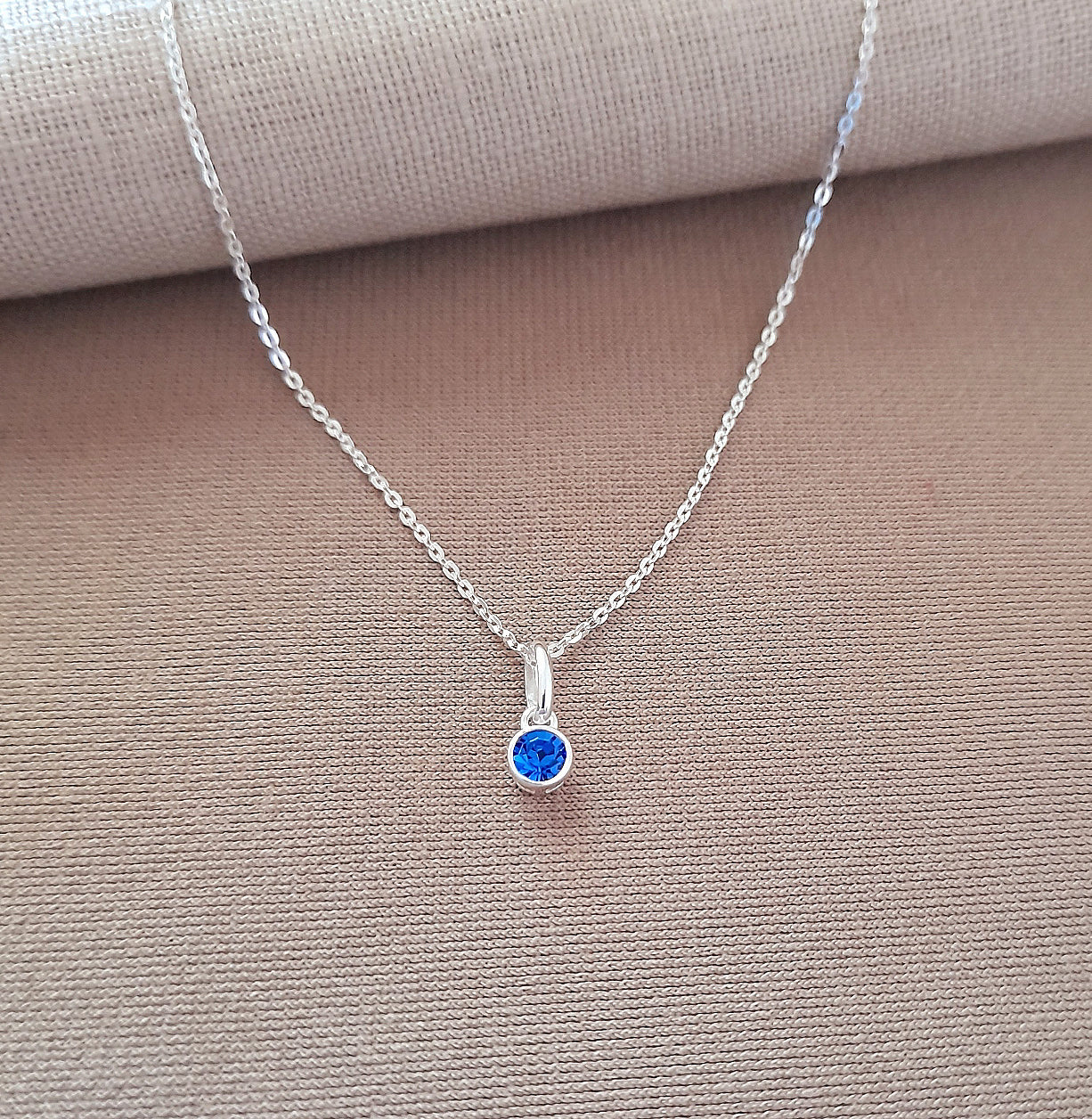 Daughter Swarovski Crystal Birthstone Necklace in Sterling Silver 925, Personalised Jewellery Gift