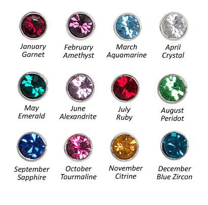 Birthstone Stud Earrings 4mm in 925 Sterling Silver | Personalised Jewellery Gift