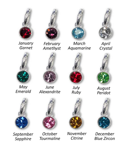 Bonus Daughter Puffy Heart Birthstone Necklace Sterling Silver 925, Personalised Jewellery Gift