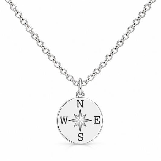 Compass Necklace | Sterling Silver 925 | Meaningful Jewellery Gift