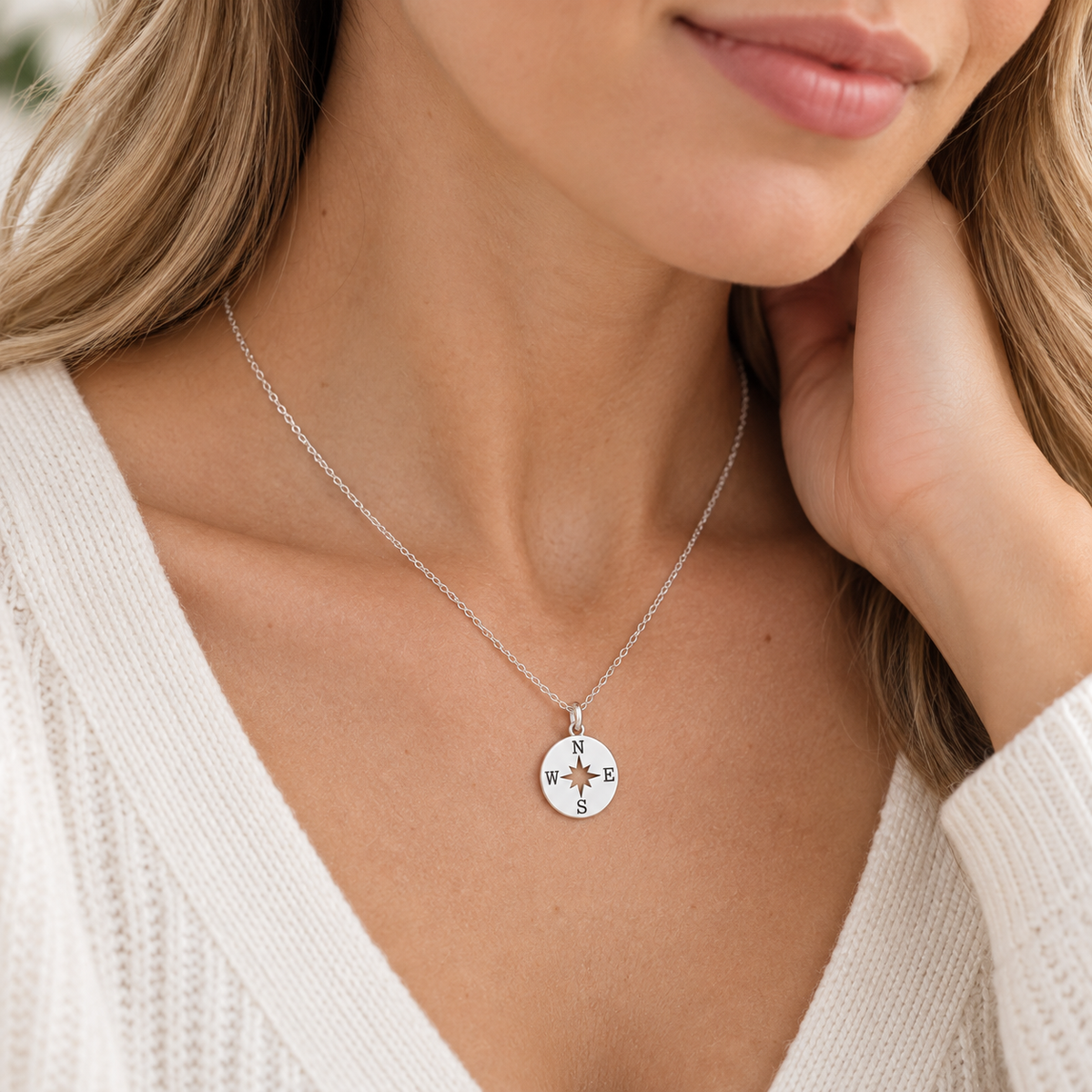 Compass Necklace | Sterling Silver 925 | Meaningful Jewellery Gift