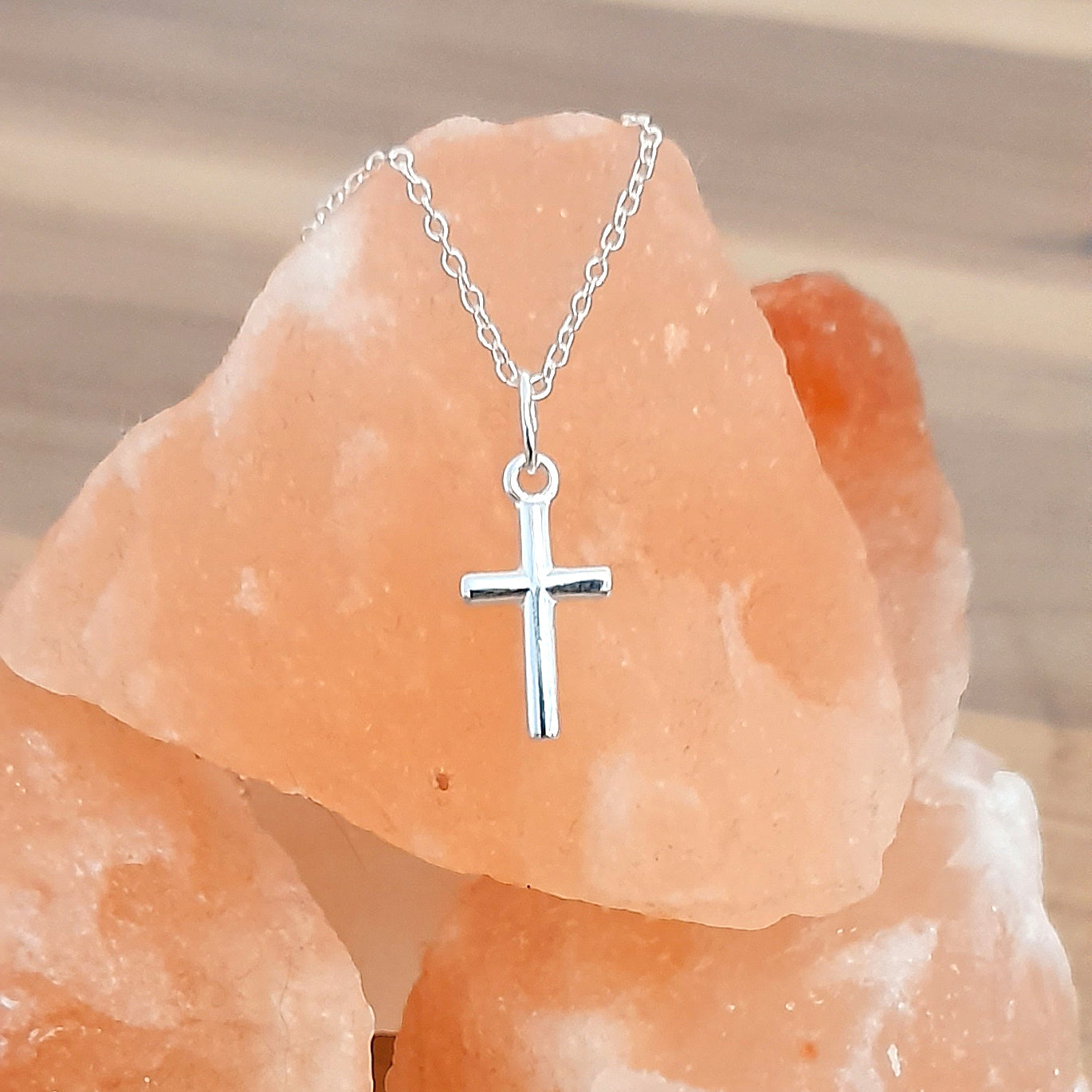 Goddaughter Gift, Cross Necklace in Sterling Silver 925, Religious Gift, Psalm 139