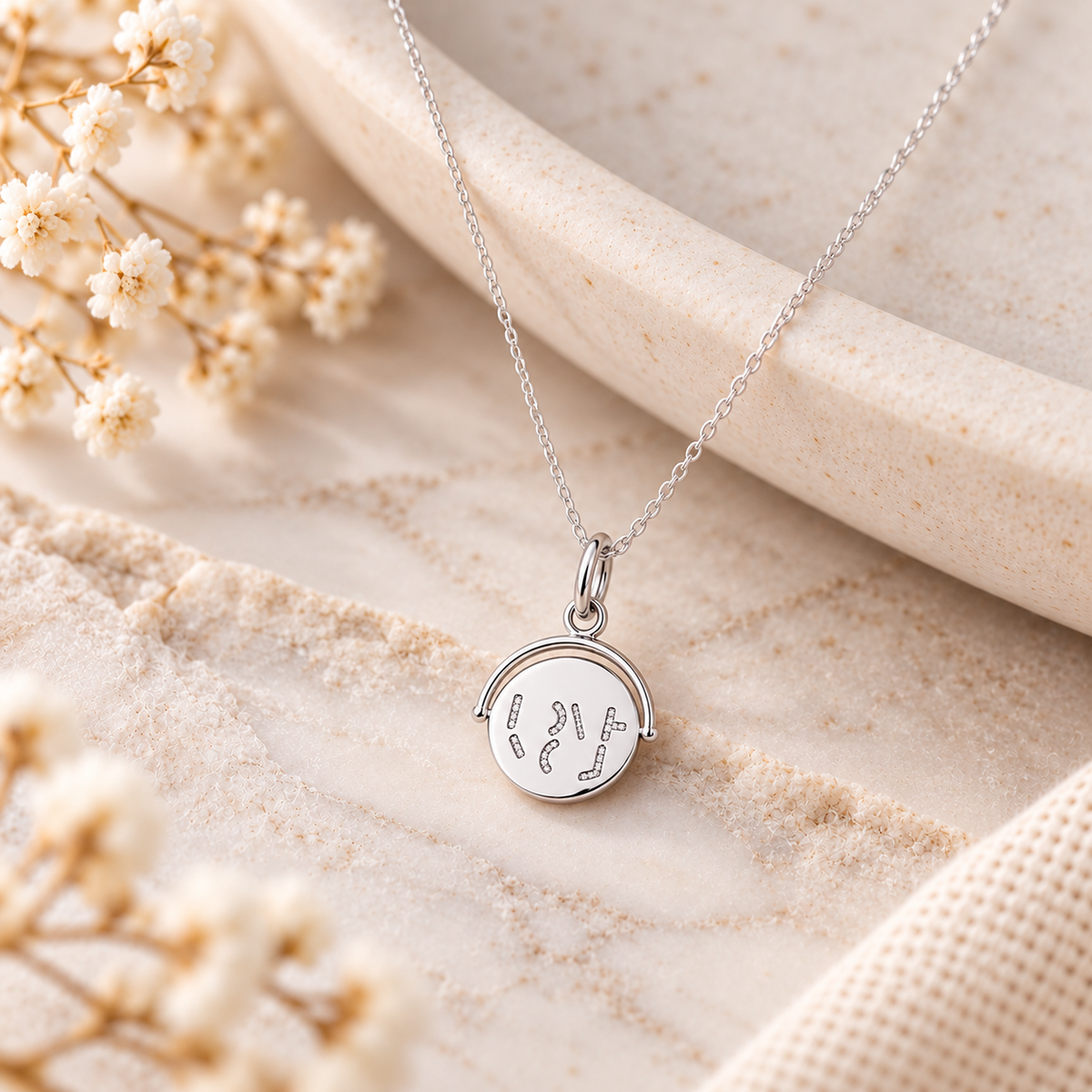 Sterling Silver I Love You Spinner Necklace – hidden message jewellery