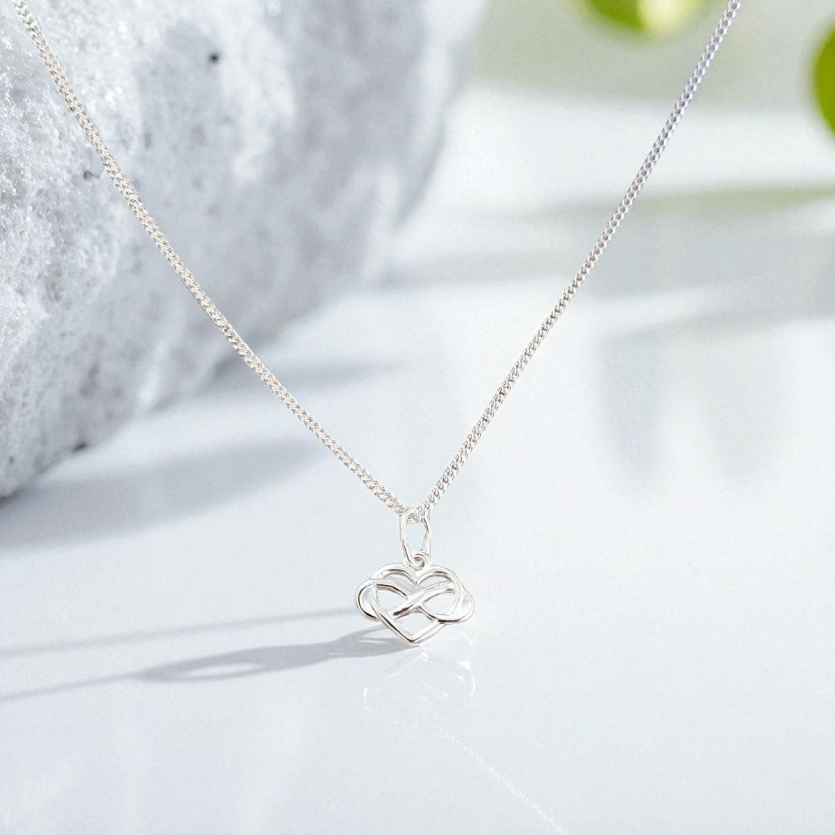 Best Friend Infinity Heart Necklace in Sterling Silver 925 | Personalised Jewellery Gift