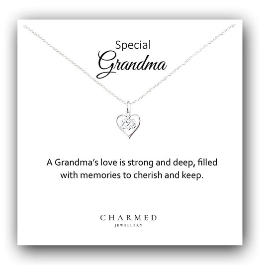 Grandma Infinity Knot Necklace in Sterling Silver 925 | Personalised Jewellery Gift