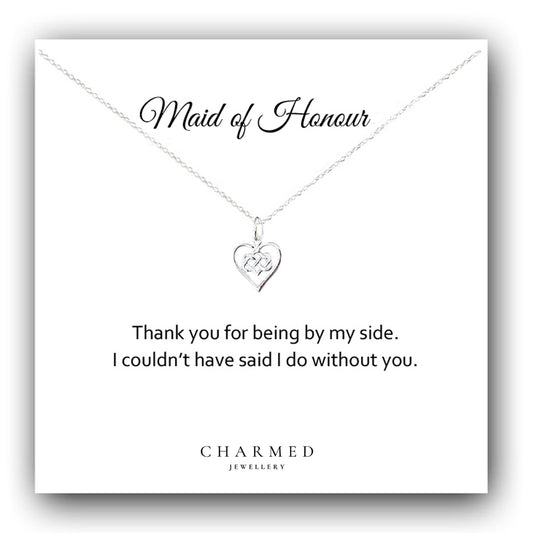 Maid of Honour Infinity Knot Necklace in Sterling Silver 925 | Personalised Jewellery Gift