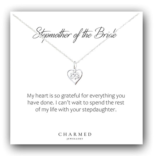 Step Mum of the Bride Infinity Knot Necklace in Sterling Silver 925 | Personalised Jewellery Gift