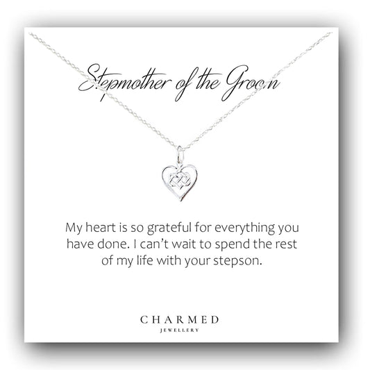 Step Mum of the Groom Infinity Knot Necklace in Sterling Silver 925 | Personalised Jewellery Gift