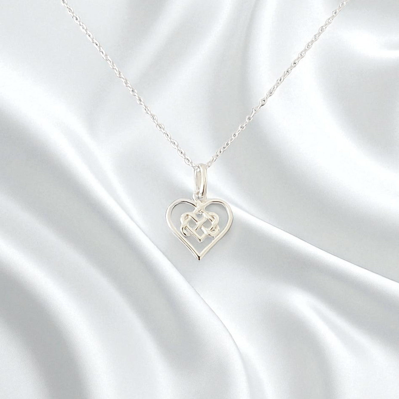 Sister Infinity Knot Necklace in Sterling Silver 925 | Personalised Gift