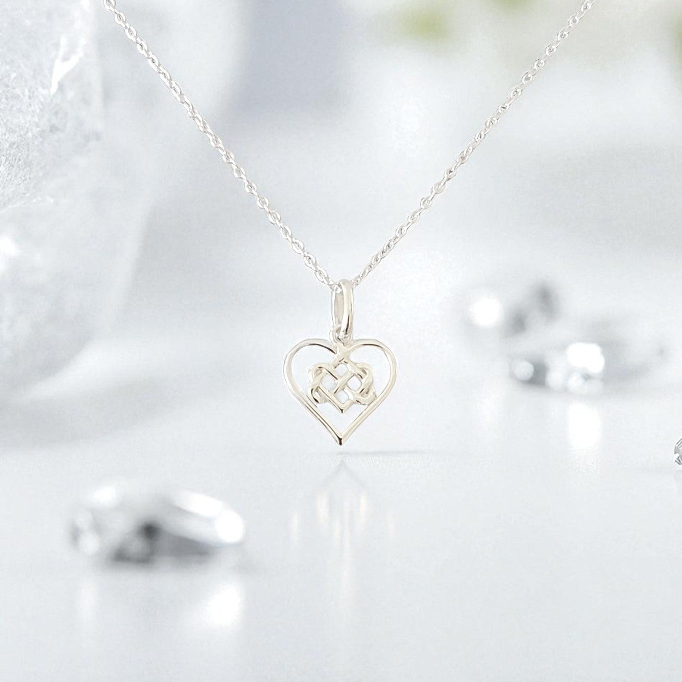 Sister Infinity Knot Necklace in Sterling Silver 925 | Personalised Gift