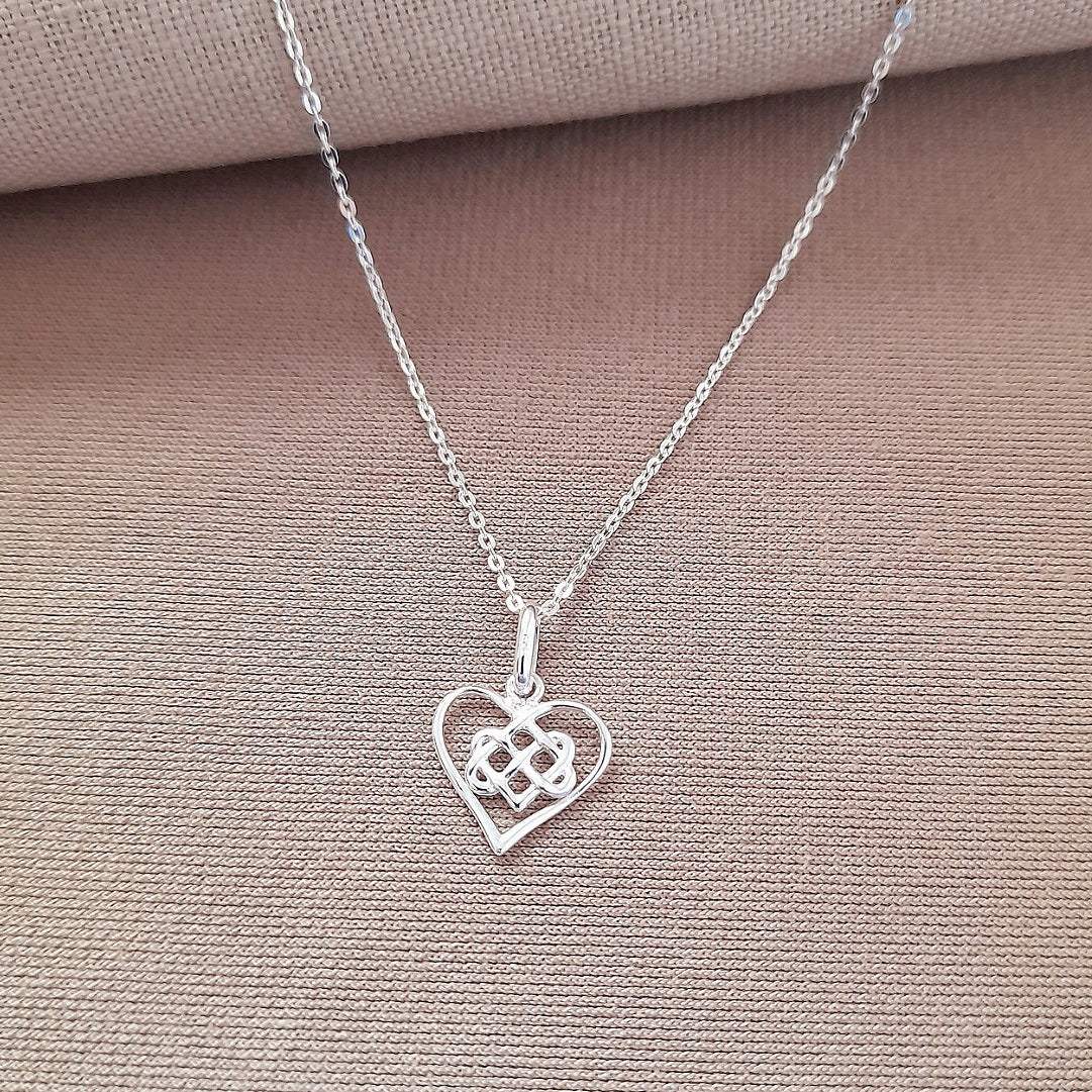Retirement Gift, Infinity Knot Necklace in Sterling Silver 925