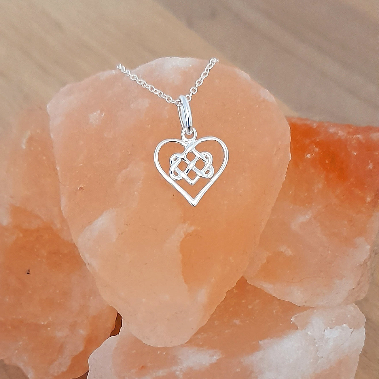 Sister-in-Law Gift | Infinity Knot Heart Necklace in Sterling Silver 925 | Personalised Jewellery