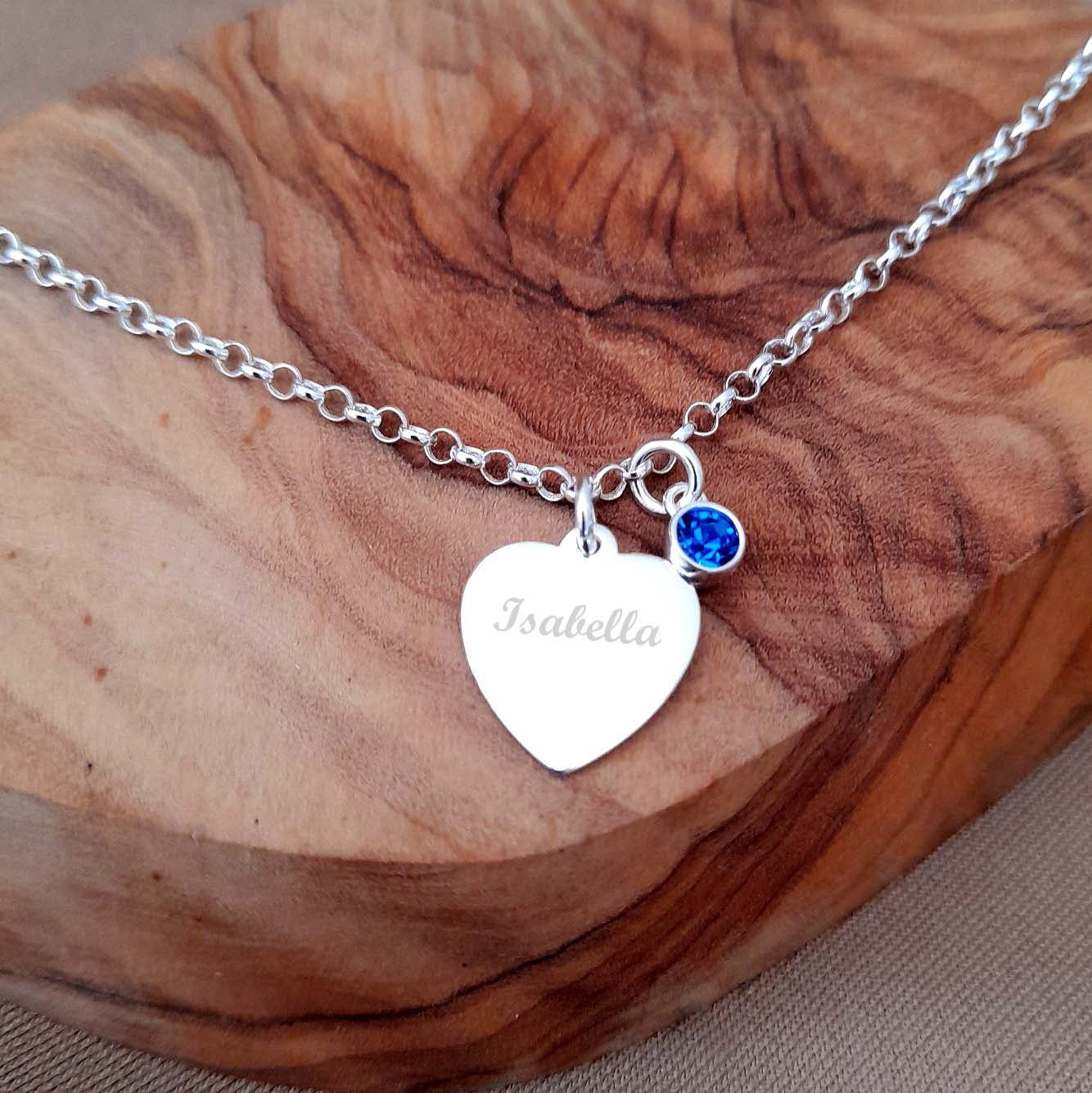 Mum Engraved Bracelet with Birthstone Personalised Jewellery Gift