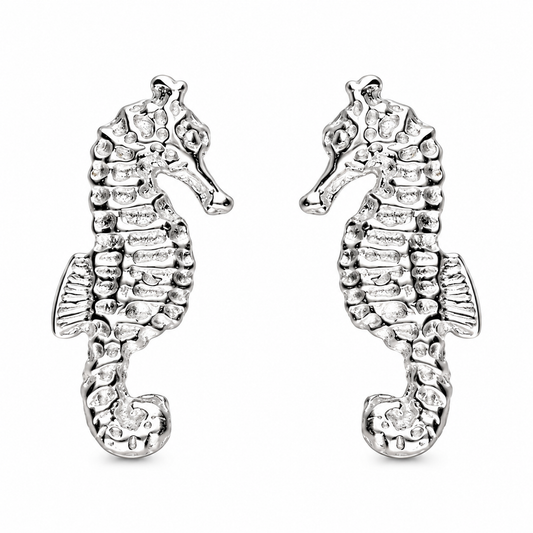 Seahorse Stud Earrings in 925 sterling silver