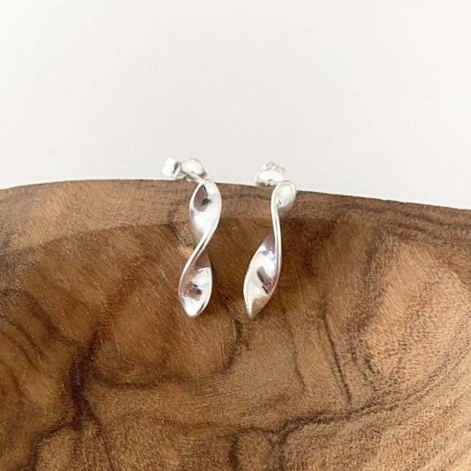 Twisted Drop Earrings 925 Sterling Silver, Jewellery Gift for Girl's and Women, Gifts for Her, Minimalist Earrings